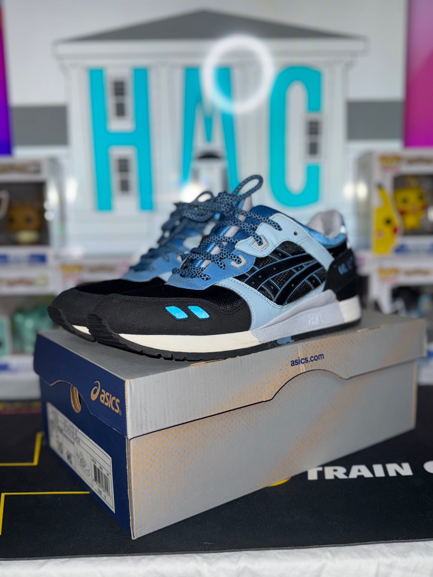 Asics Gel Lyte III "Black/Carolina Blue" Size 10