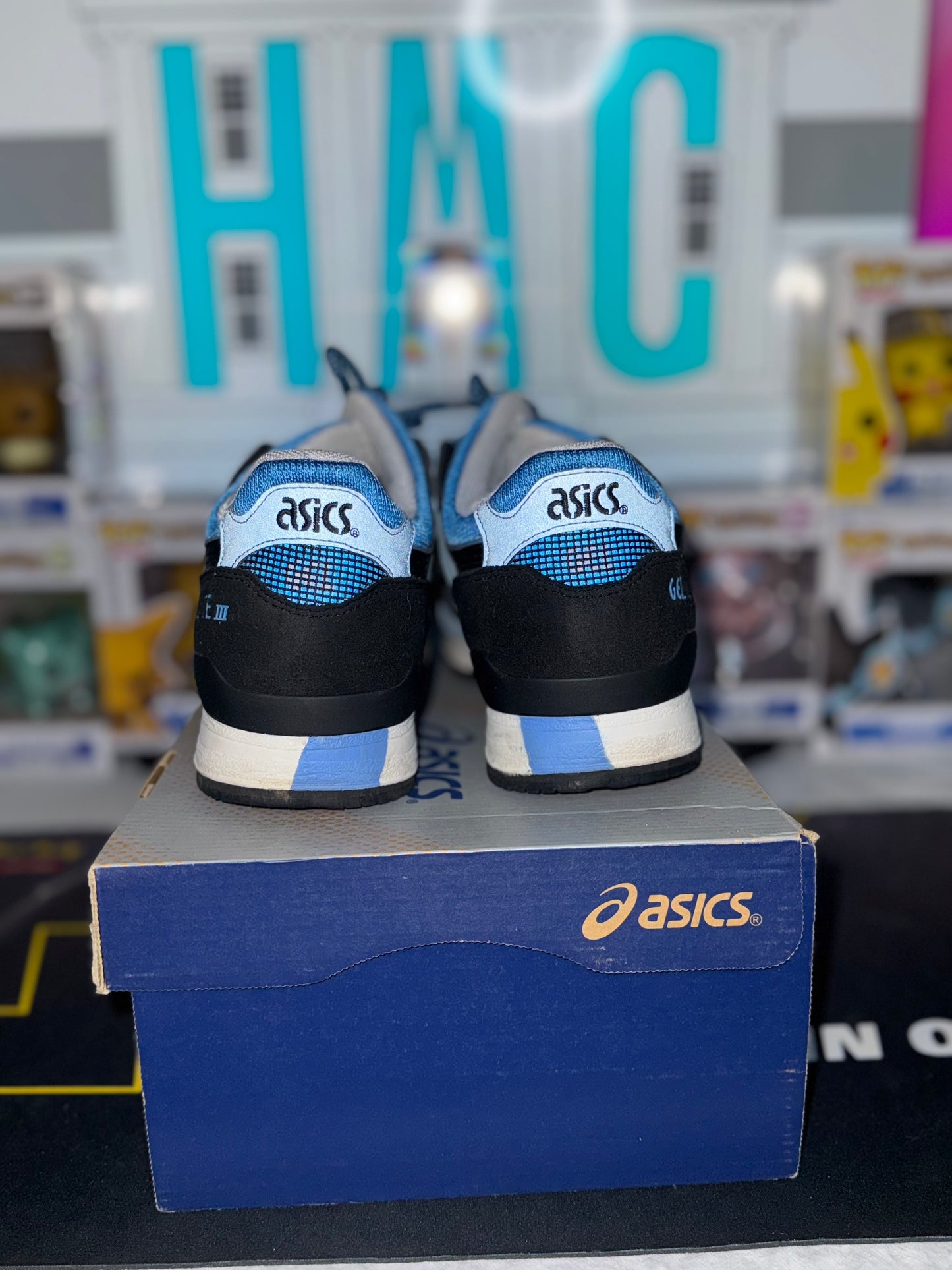 Asics Gel Lyte III "Black/Carolina Blue" Size 10