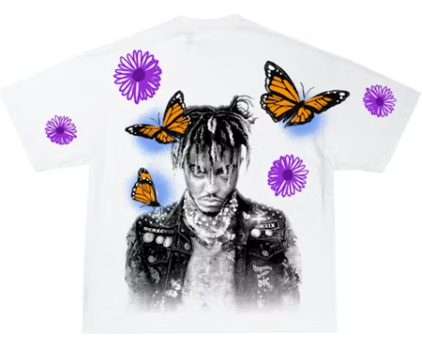 Juice Wrld Butterfly T- Shirt (Size L)