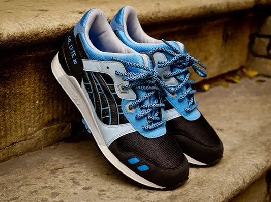 Asics Gel Lyte III "Black/Carolina Blue" Size 10